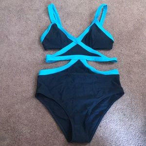 Cut out one piece bathing suit